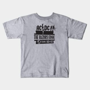 AC-DC Razors Edge Tour90-91 Kids T-Shirt